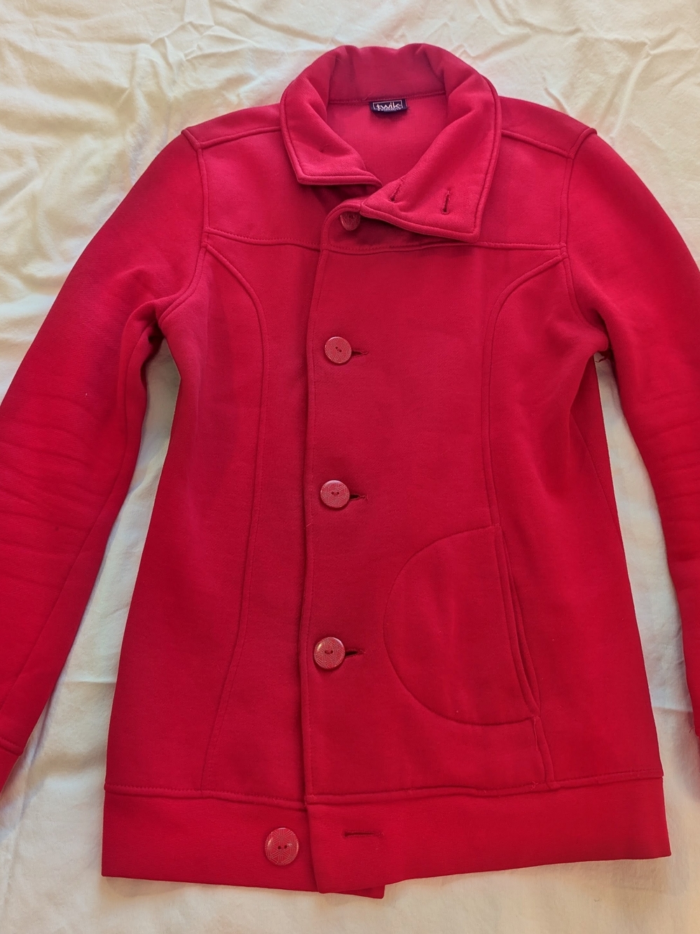 Women's Fleece Coat with Button Front - Twik